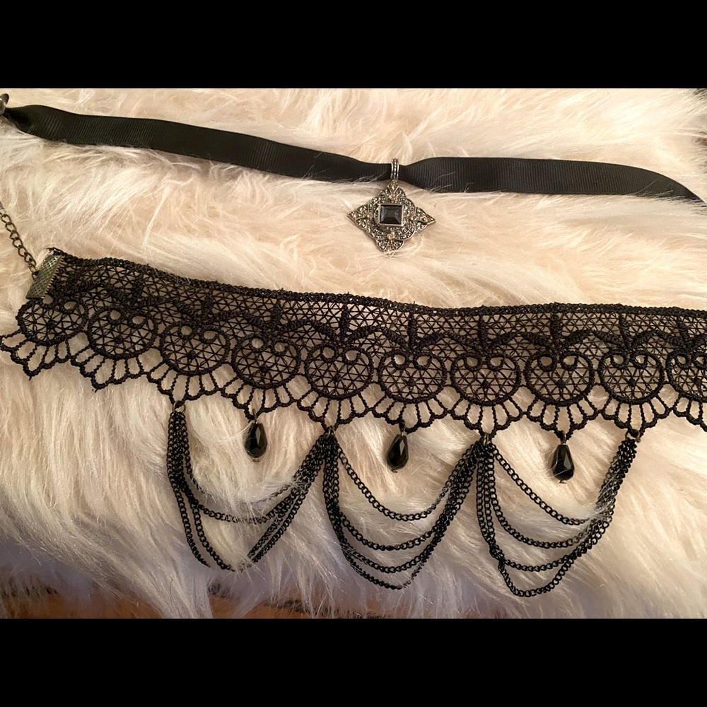Two Gothic Chokers - Picture 2 of 5